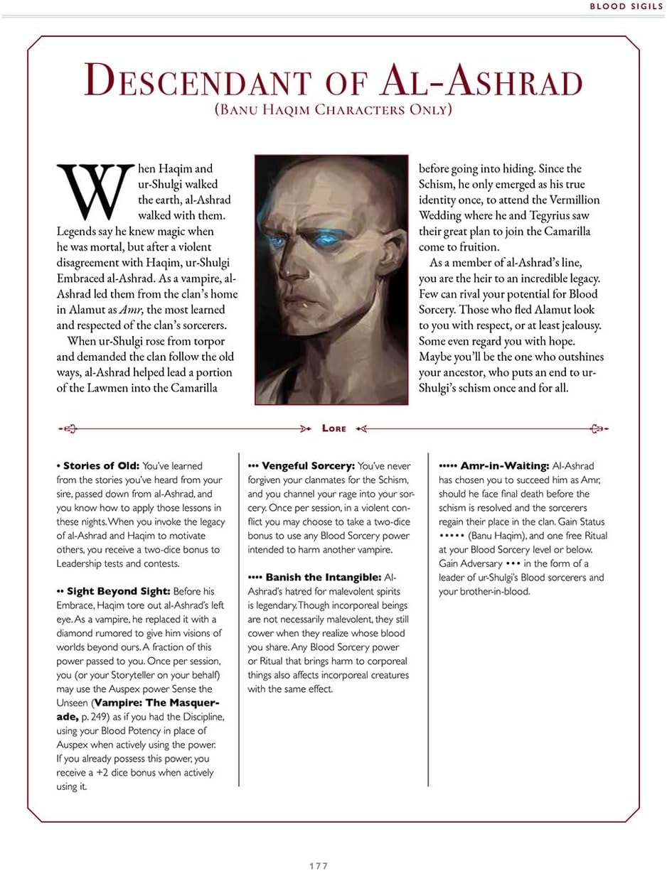 Vampire The Masquerade RPG: 5th Edition Blood Sigils Sourcebook | Role Playing Game