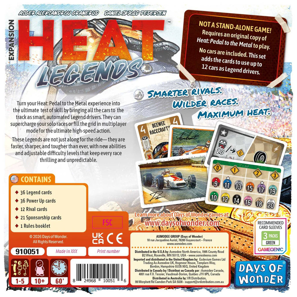 Heat: Legends | Board Game Expansion