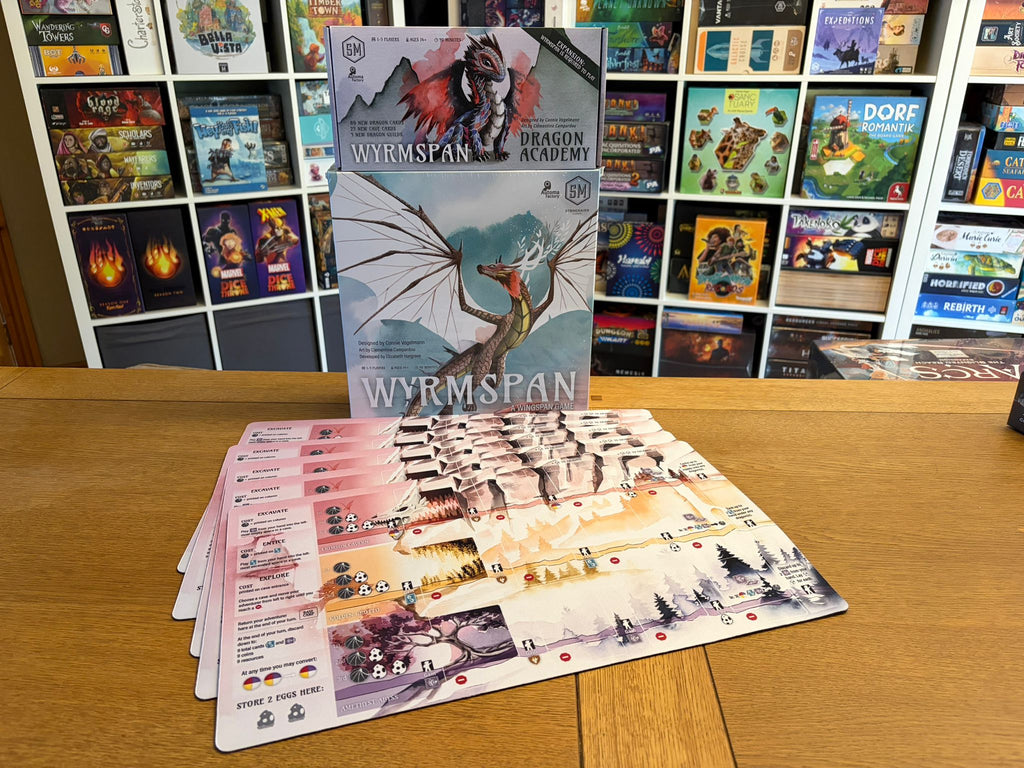 Wyrmspan Bundle - Includes Dragon Academy, Stone Eggs, Upgrade pack and 5 Playmats